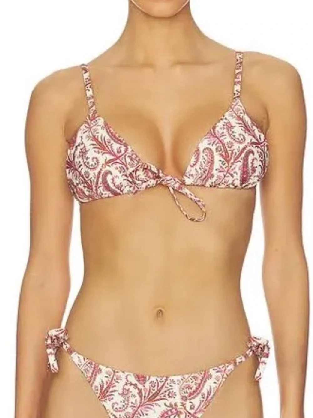 PAIGE Cameron Tie-Front Triangle Bikini Set